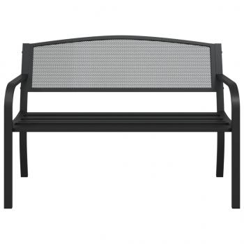 Gartenbank 119 cm Schwarz Stahl