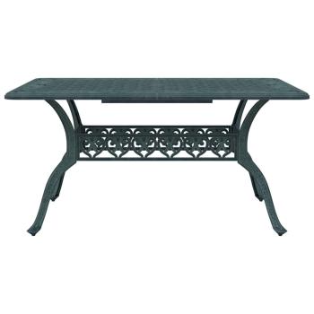Gartentisch Grün 150x90x72 cm Aluminiumguss