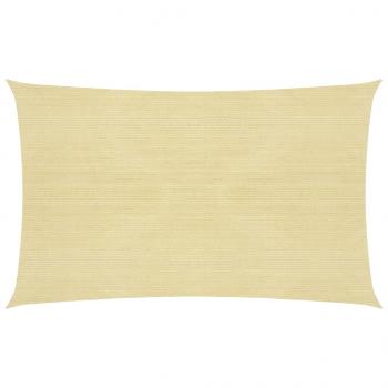ARDEBO.de - Sonnensegel 160 g/m² Beige 2,5x4,5 m HDPE