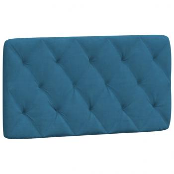 Kopfteil-Kissen Blau 100 cm Samt
