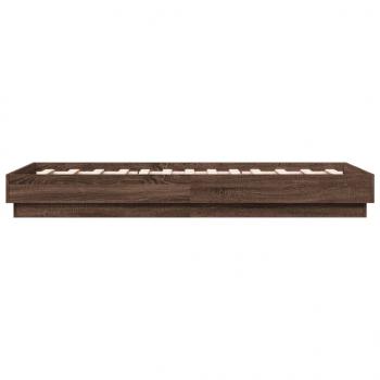 Bettgestell Braun Eichen-Optik 75x190 cm Holzwerkstoff