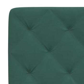 Bettgestell mit LED-Leuchten Dunkelgrün 90x190 cm Samt