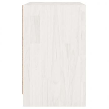 Nachtschrank Weiß 40x31x50 cm Massivholz Kiefer