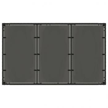 Gartentisch mit Glasplatte Schwarz 150x90x75 cm Poly Rattan