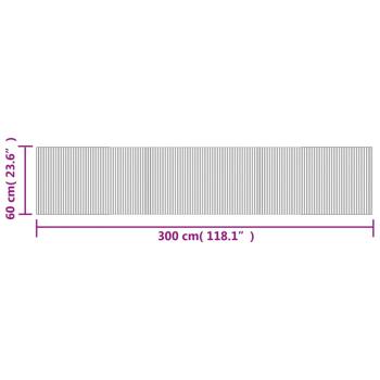 Teppich Rechteckig Natur 60x300 cm Bambus