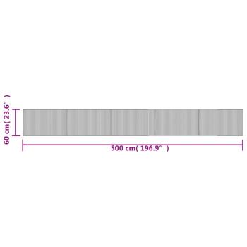 Teppich Rechteckig Hell Natur 60x500 cm Bambus