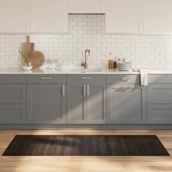 ARDEBO.de - Teppich Rechteckig Dunkelbraun 70x200 cm Bambus