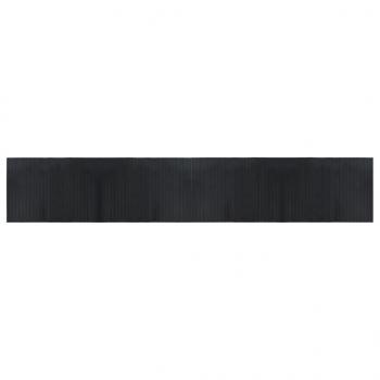 Teppich Rechteckig Schwarz 70x400 cm Bambus