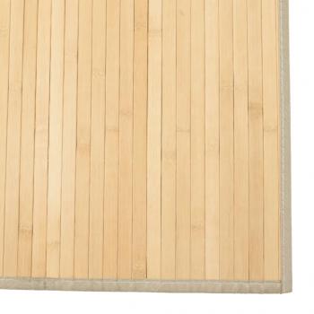 Teppich Rechteckig Hell Natur 80x100 cm Bambus