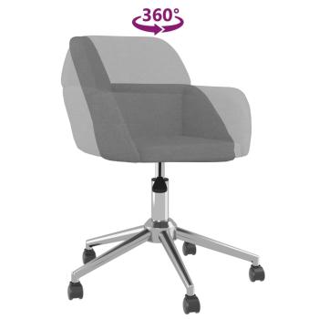 Esszimmerstühle 2 Stk. Drehbar Hellgrau Stoff