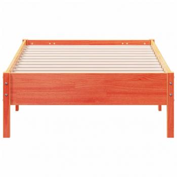 Massivholzbett ohne Matratze Wachsbraun 90x190 cm Kiefernholz