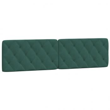 Kopfteil-Kissen Dunkelgrün 200 cm Samt
