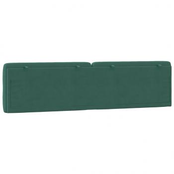 Kopfteil-Kissen Dunkelgrün 200 cm Samt