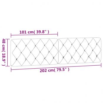 Kopfteil-Kissen Dunkelgrün 200 cm Samt