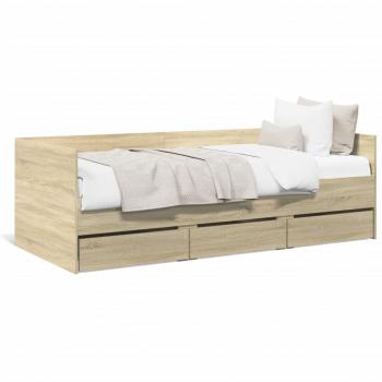 ARDEBO.de - Tagesbett mit Schubladen Sonoma-Eiche 90x190 cm Holzwerkstoff