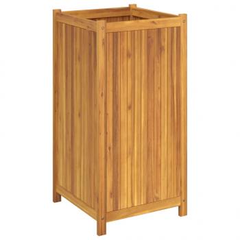 Pflanzkübel mit Einlage 50x50x100 cm Massivholz Akazie
