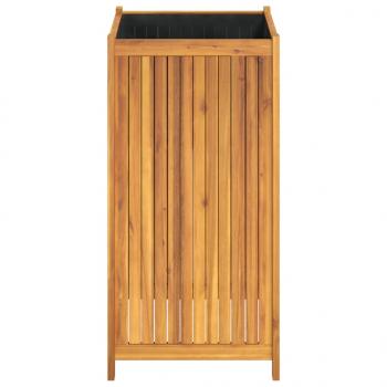 Pflanzkübel mit Einlage 50x50x100 cm Massivholz Akazie