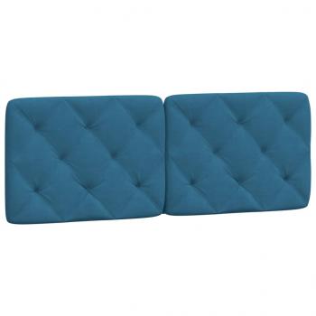 Bett mit Matratze Blau 120x200 cm Samt