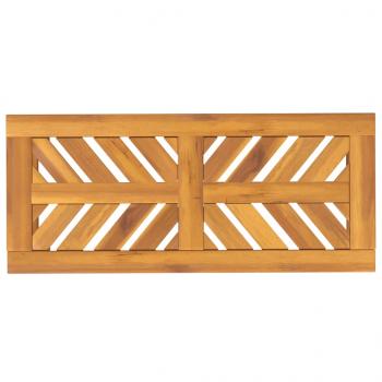 Gartenbank 80 cm Massivholz Akazie