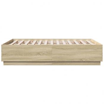 Bettgestell Sonoma-Eiche 140x190 cm Holzwerkstoff