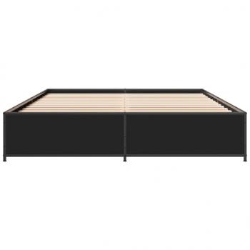 Bettgestell Schwarz 120x190 cm Holzwerkstoff und Metall