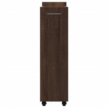 Schrank mit Rollen Braun Eichen-Optik 60x22x79 cm Holzwerkstoff
