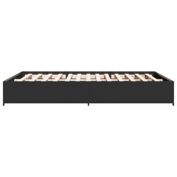 Bettgestell Schwarz 135x190 cm Holzwerkstoff und Metall