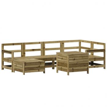 7-tlg. Garten-Sofagarnitur Kiefernholz Imprägniert