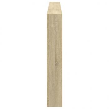 LED-Kopfteil mit Ablagen Sonoma-Eiche 220x17x102 cm