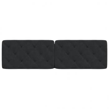 Kopfteil-Kissen Schwarz 180 cm Samt