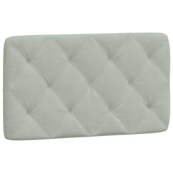 Bettgestell mit LED-Leuchten Hellgrau 90x190 cm Samt