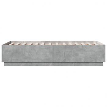 Bettgestell Betongrau 90x190 cm Holzwerkstoff