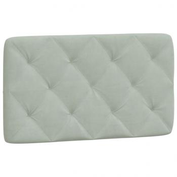 Bett mit Matratze Hellgrau 90x200 cm Samt