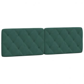 Kopfteil-Kissen Dunkelgrün 160 cm Samt