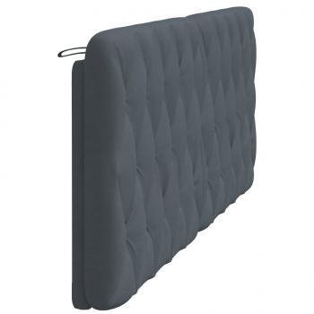 Kopfteil-Kissen Dunkelgrau 200 cm Samt