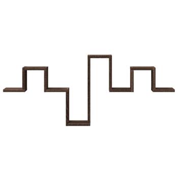 Wandregal Braun Eichen-Optik 104,5x10x43 cm Holzwerkstoff