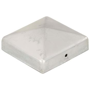 Pfostenkappen 6 Stk. Pyramide Verzinktes Metall 81 x 81 mm