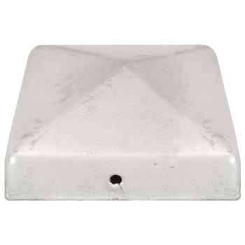 Pfostenkappen 6 Stk. Pyramide Verzinktes Metall 81 x 81 mm