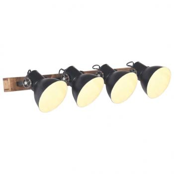 ARDEBO.de - Wandlampe Industriestil Schwarz 90x25 cm E27