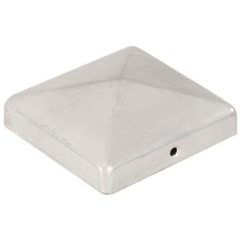 Pfostenkappen 6 Stk. Pyramide Verzinktes Metall 101 x 101 mm  