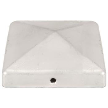 Pfostenkappen 6 Stk. Pyramide Verzinktes Metall 101 x 101 mm  