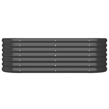 Hochbeet Pulverbeschichteter Stahl 114x40x36 cm Anthrazit