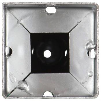 Erdspieße 2 Stk. Silbern 10×10×57 cm Verzinkter Stahl