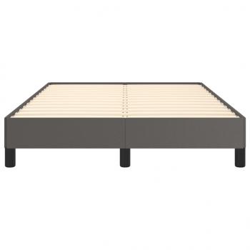 Bettgestell Grau 120x190 cm Kunstleder