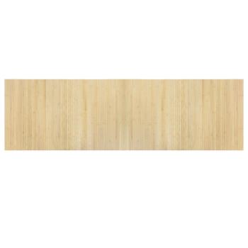 Teppich Rechteckig Hell Natur 60x200 cm Bambus
