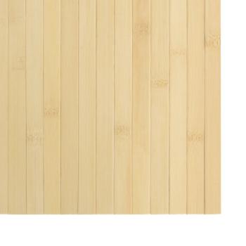 Teppich Rechteckig Hell Natur 60x200 cm Bambus