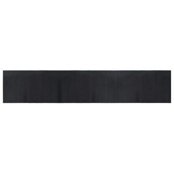 Teppich Rechteckig Schwarz 60x300 cm Bambus