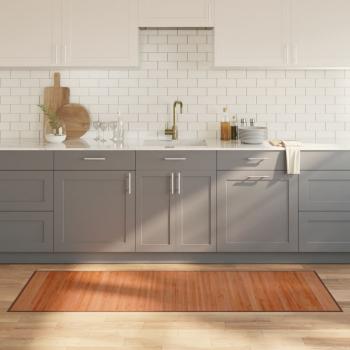 ARDEBO.de - Teppich Rechteckig Braun 70x200 cm Bambus