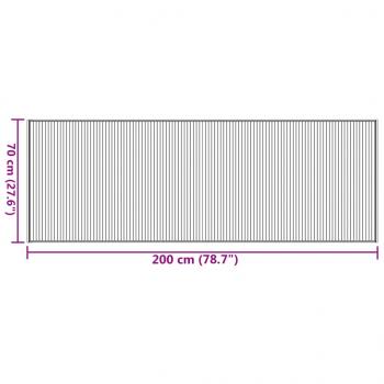Teppich Rechteckig Braun 70x200 cm Bambus