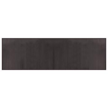 Teppich Rechteckig Dunkelbraun 60x200 cm Bambus